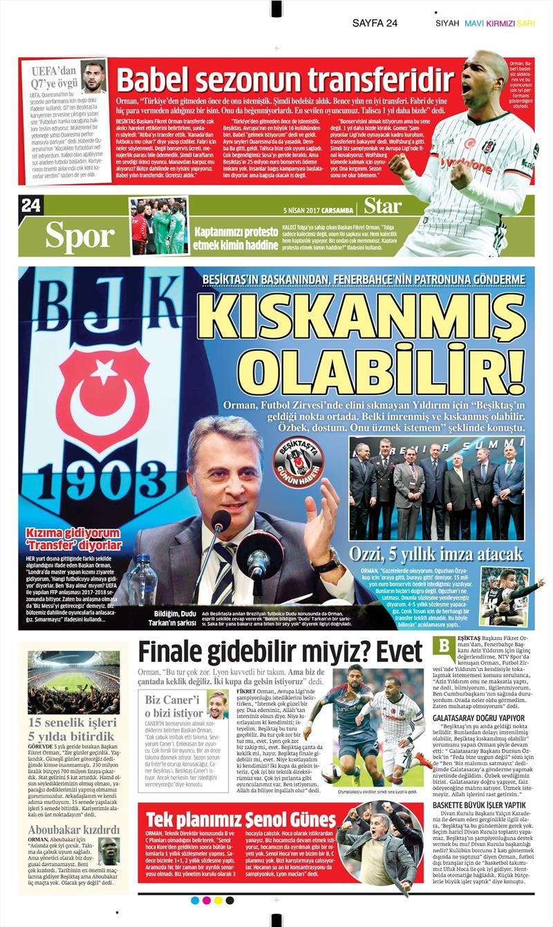 5 Nisan 2017 | İşte gazetelerin Beşiktaş manşetleri - Görsel 11