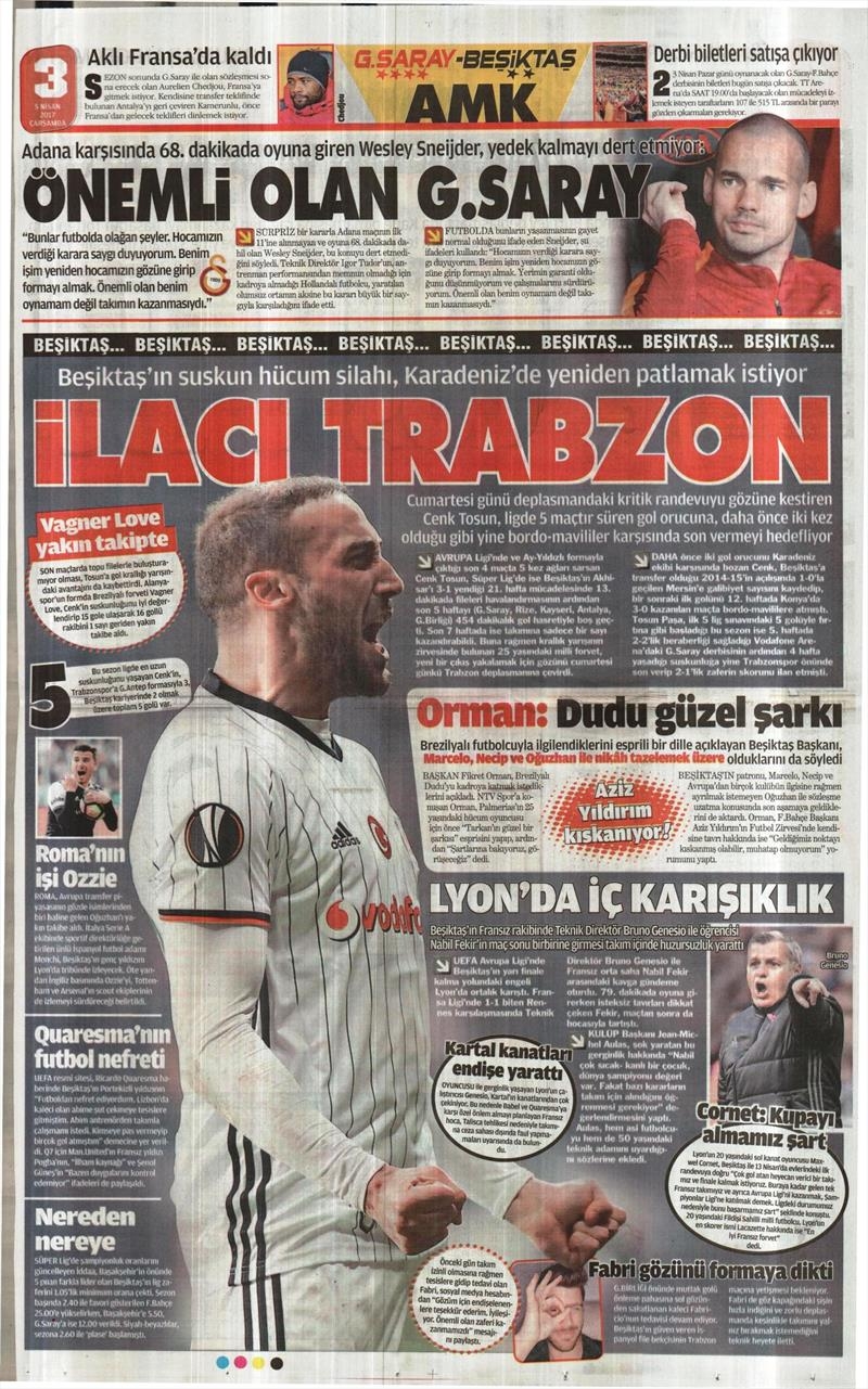 5 Nisan 2017 | İşte gazetelerin Beşiktaş manşetleri - Görsel 4