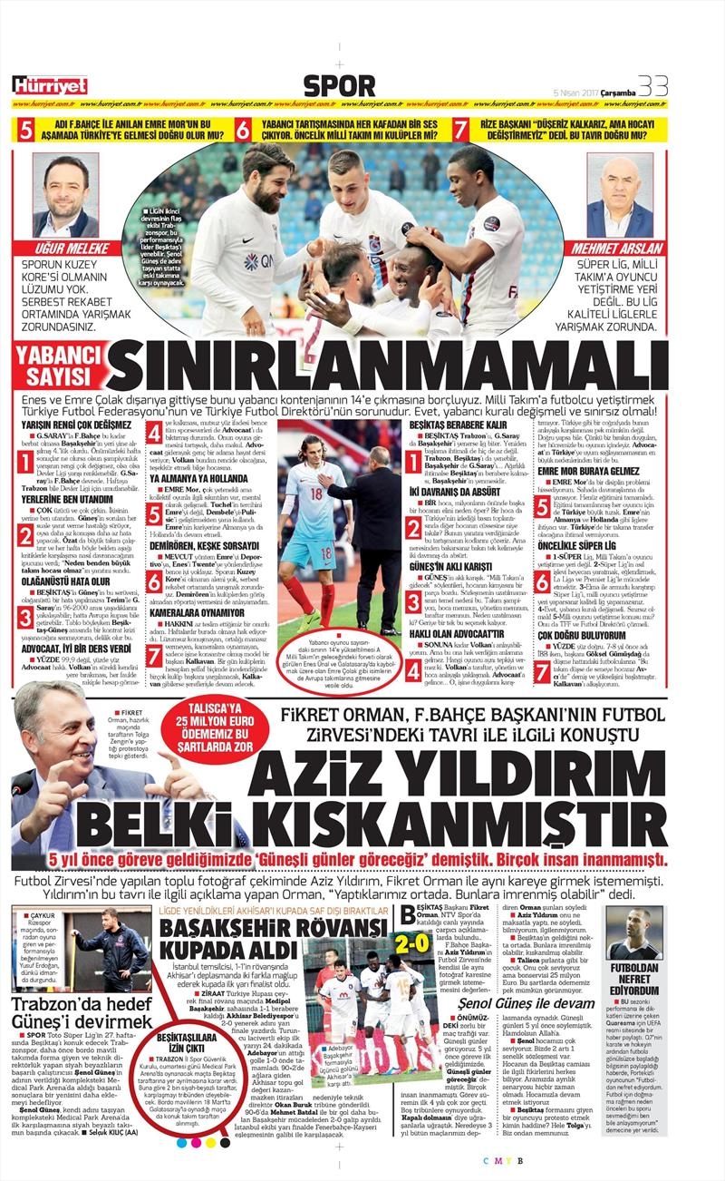 5 Nisan 2017 | İşte gazetelerin Beşiktaş manşetleri - Görsel 7