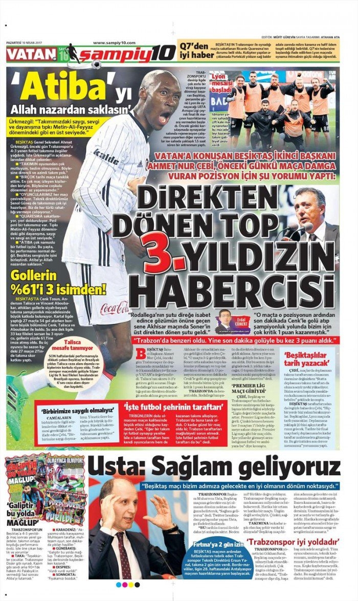 10 Nisan 2017 | İşte gazetelerin Beşiktaş manşetleri - Görsel 14