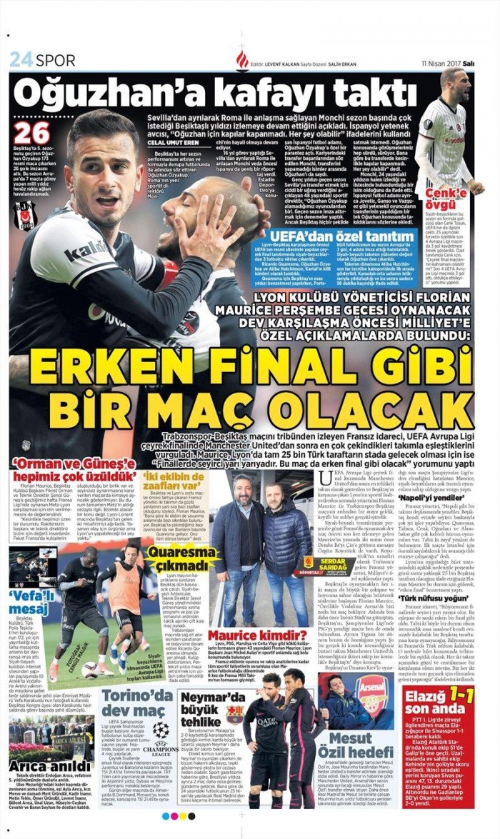 11 Nisan 2017 | İşte gazetelerin Beşiktaş manşetleri - Görsel 2