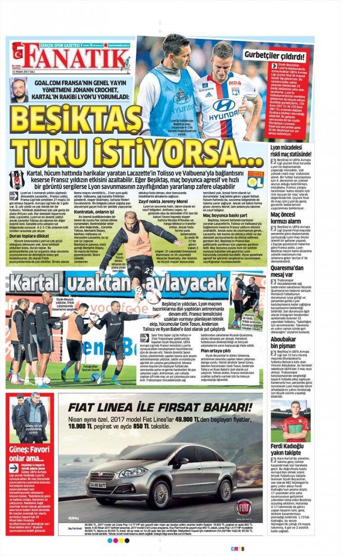 11 Nisan 2017 | İşte gazetelerin Beşiktaş manşetleri - Görsel 5