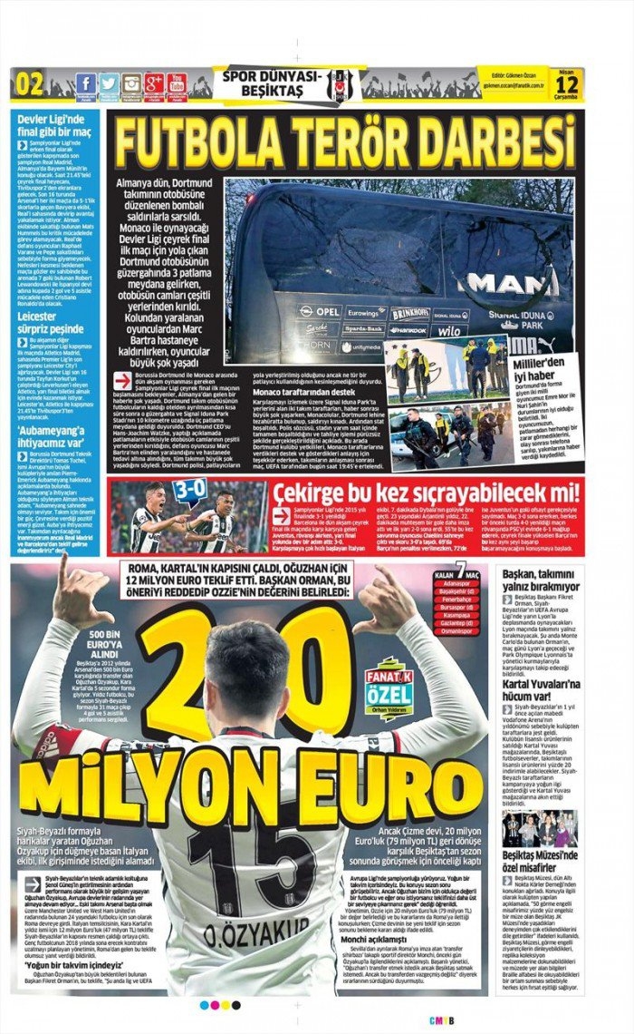 12 Nisan 2017 | İşte gazetelerin Beşiktaş manşetleri - Görsel 2