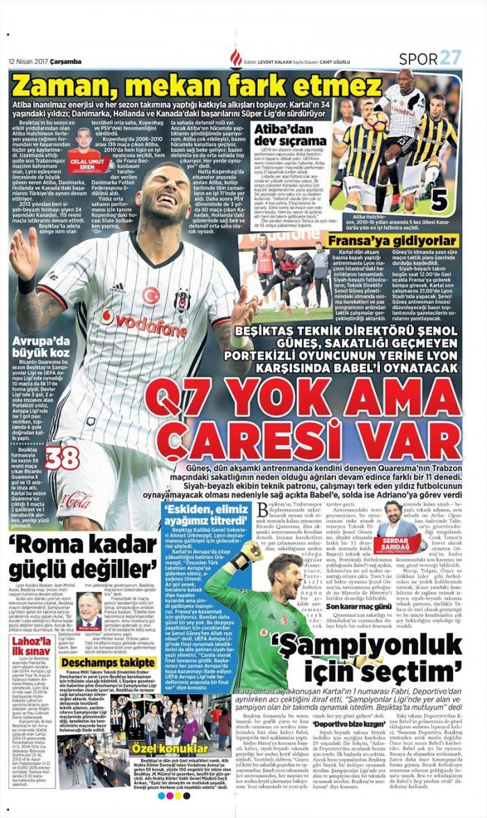 12 Nisan 2017 | İşte gazetelerin Beşiktaş manşetleri - Görsel 6