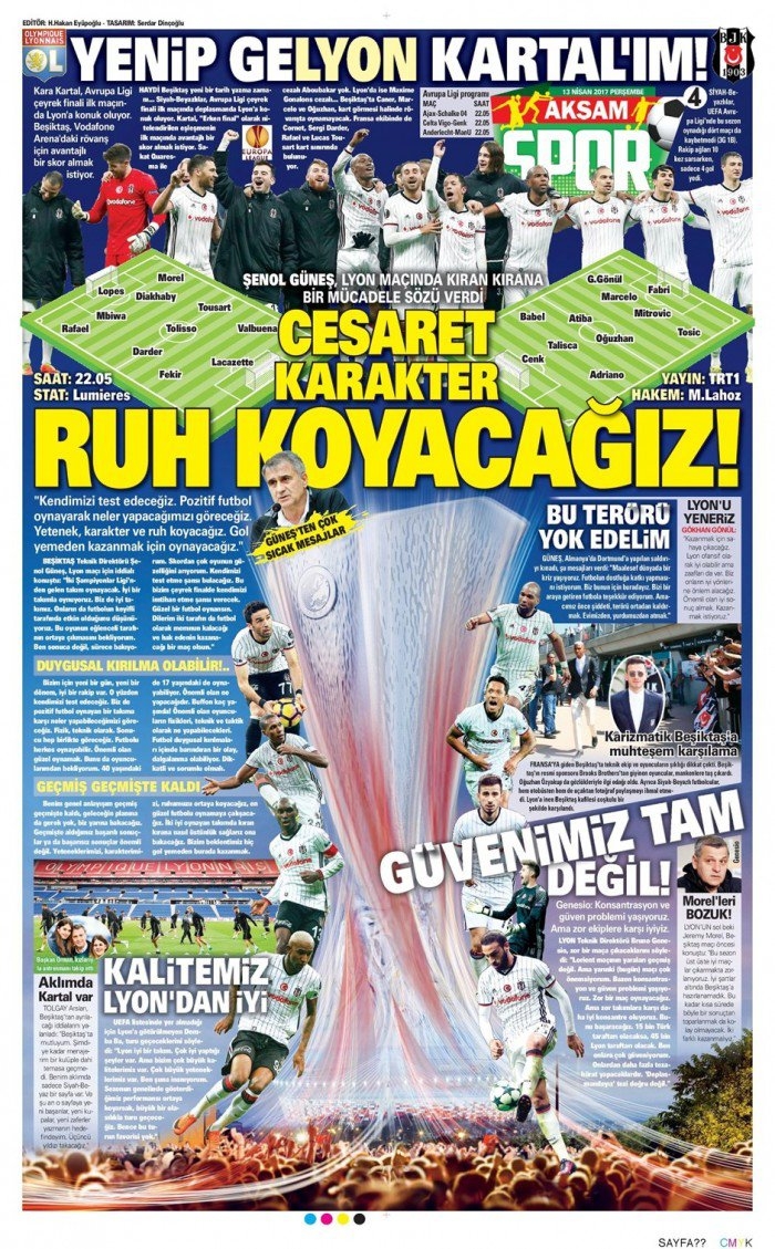 13 Nisan 2017 | İşte gazetelerin Beşiktaş manşetleri - Görsel 3