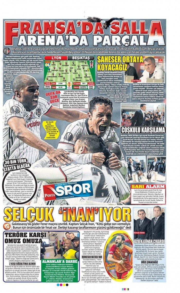 13 Nisan 2017 | İşte gazetelerin Beşiktaş manşetleri - Görsel 4