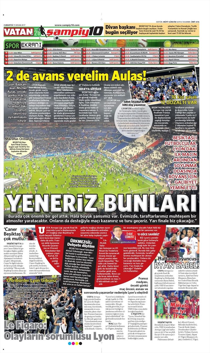 15 Nisan 2017 | İşte gazetelerin Beşiktaş manşetleri - Görsel 2