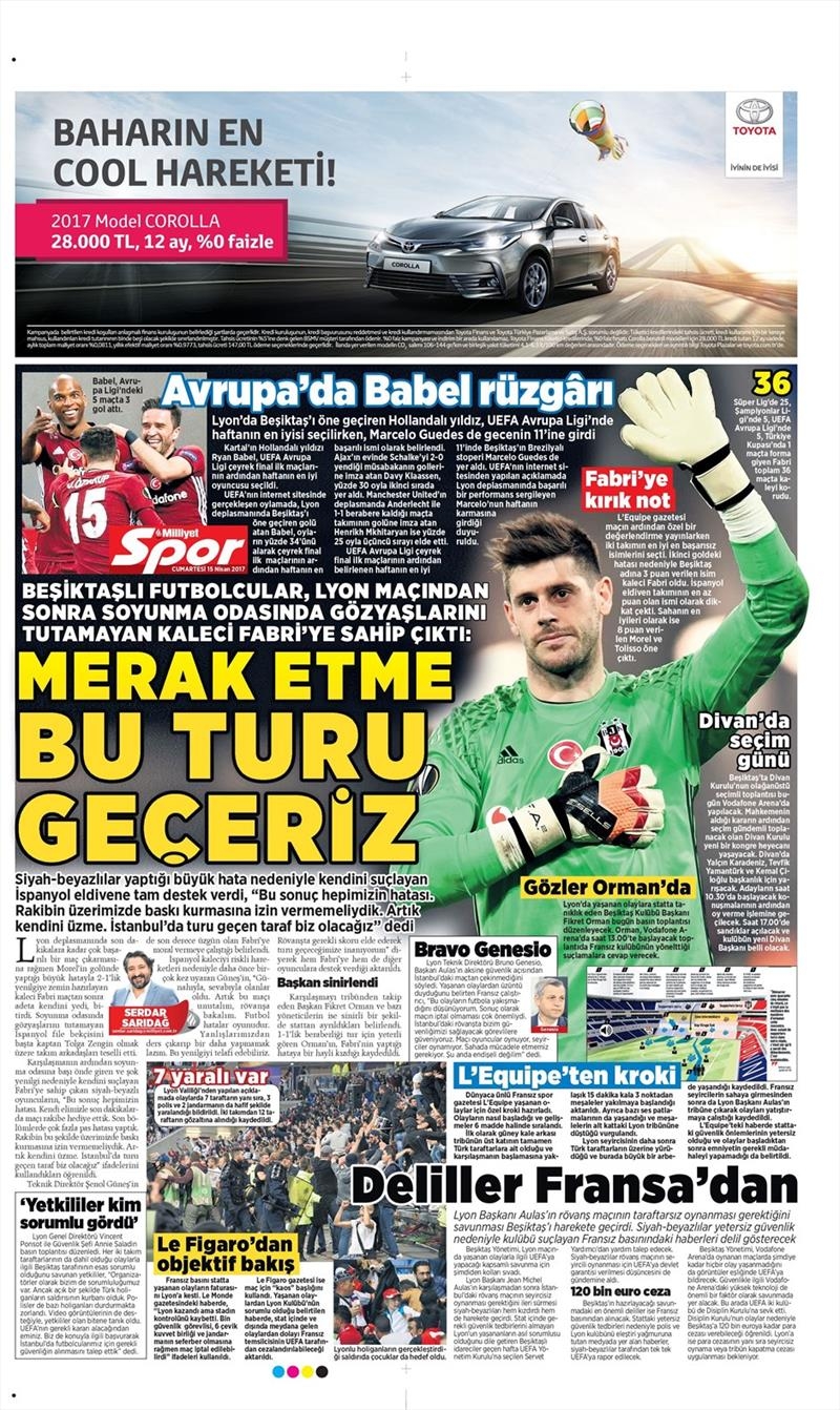 15 Nisan 2017 | İşte gazetelerin Beşiktaş manşetleri - Görsel 7