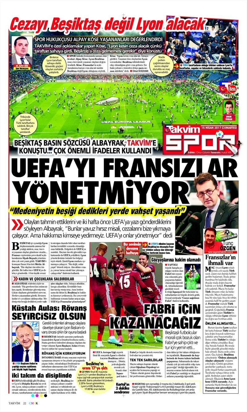 15 Nisan 2017 | İşte gazetelerin Beşiktaş manşetleri - Görsel 8