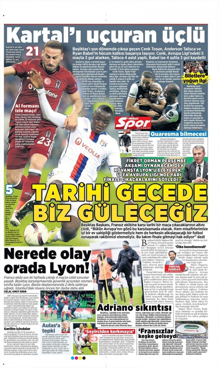 18 Nisan 2017 | İşte gazetelerin Beşiktaş manşetleri - Görsel 7