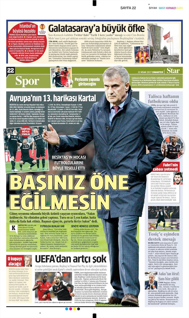 22 Nisan 2017 | İşte gazetelerin Beşiktaş manşetleri - Görsel 2