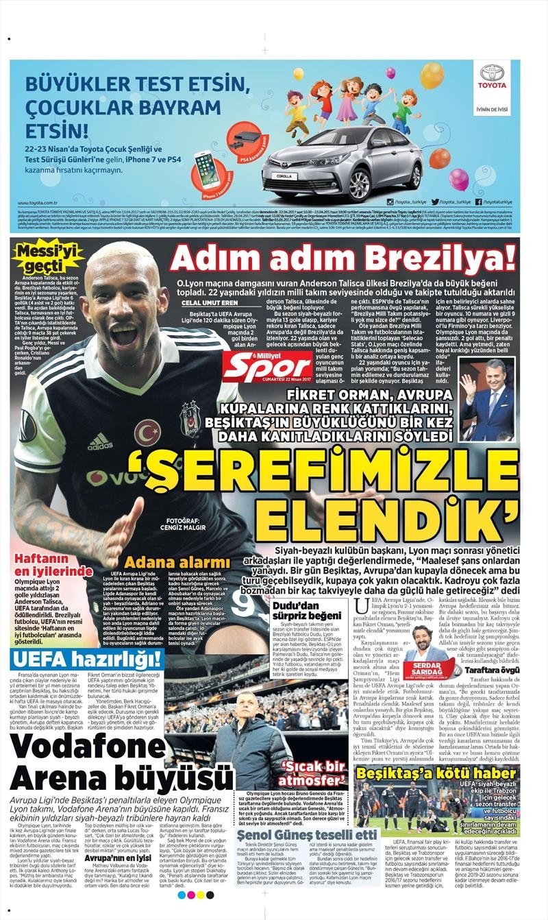 22 Nisan 2017 | İşte gazetelerin Beşiktaş manşetleri - Görsel 5