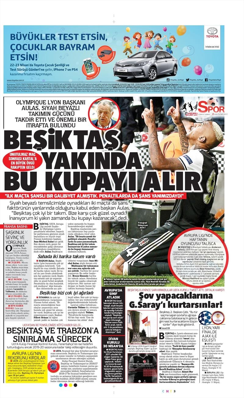 22 Nisan 2017 | İşte gazetelerin Beşiktaş manşetleri - Görsel 6