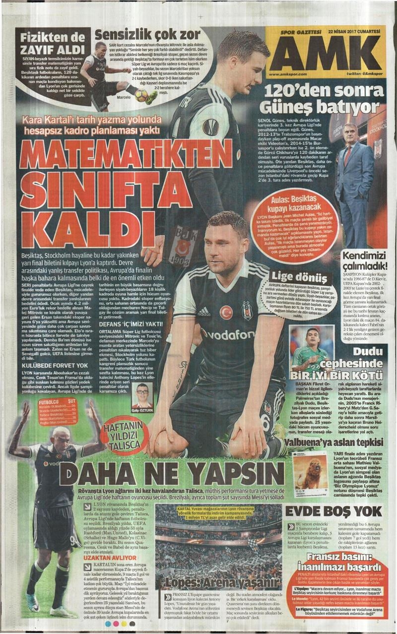 22 Nisan 2017 | İşte gazetelerin Beşiktaş manşetleri - Görsel 7