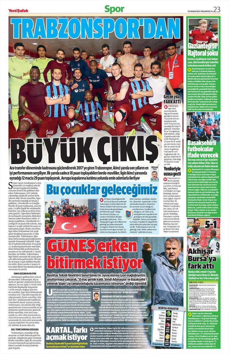 24 Nisan 2017 | İşte gazetelerin Beşiktaş manşetleri - Görsel 1
