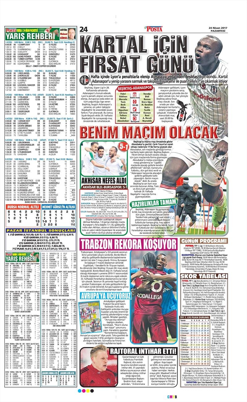 24 Nisan 2017 | İşte gazetelerin Beşiktaş manşetleri - Görsel 3