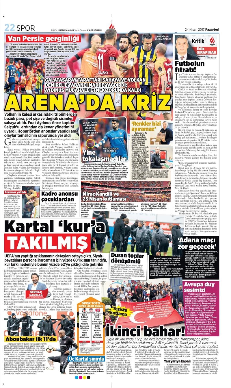 24 Nisan 2017 | İşte gazetelerin Beşiktaş manşetleri - Görsel 4