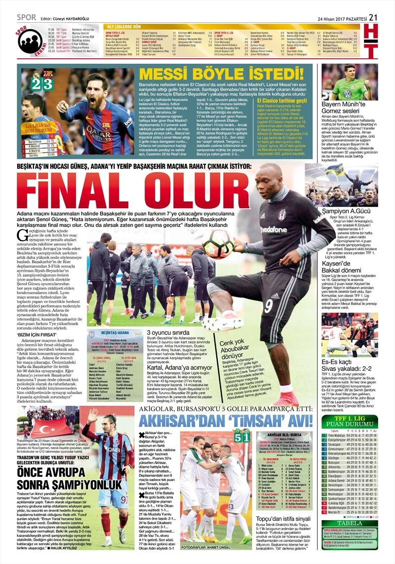 24 Nisan 2017 | İşte gazetelerin Beşiktaş manşetleri - Görsel 5