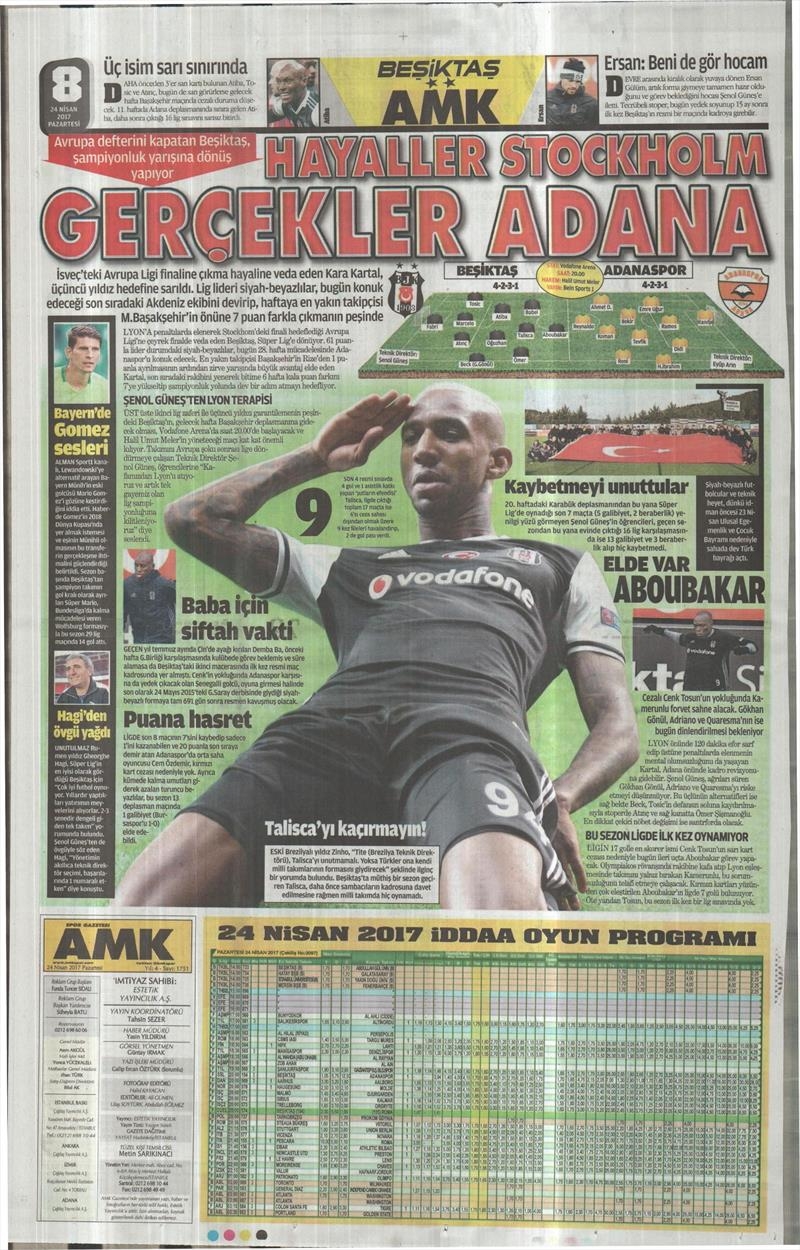 24 Nisan 2017 | İşte gazetelerin Beşiktaş manşetleri - Görsel 7