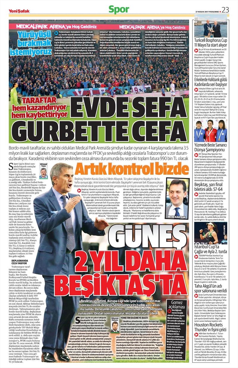 27 Nisan 2017 | İşte gazetelerin Beşiktaş manşetleri - Görsel 1