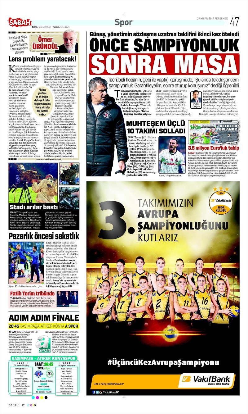 27 Nisan 2017 | İşte gazetelerin Beşiktaş manşetleri - Görsel 4