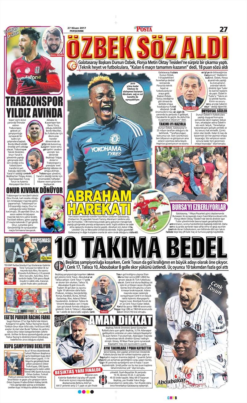 27 Nisan 2017 | İşte gazetelerin Beşiktaş manşetleri - Görsel 5