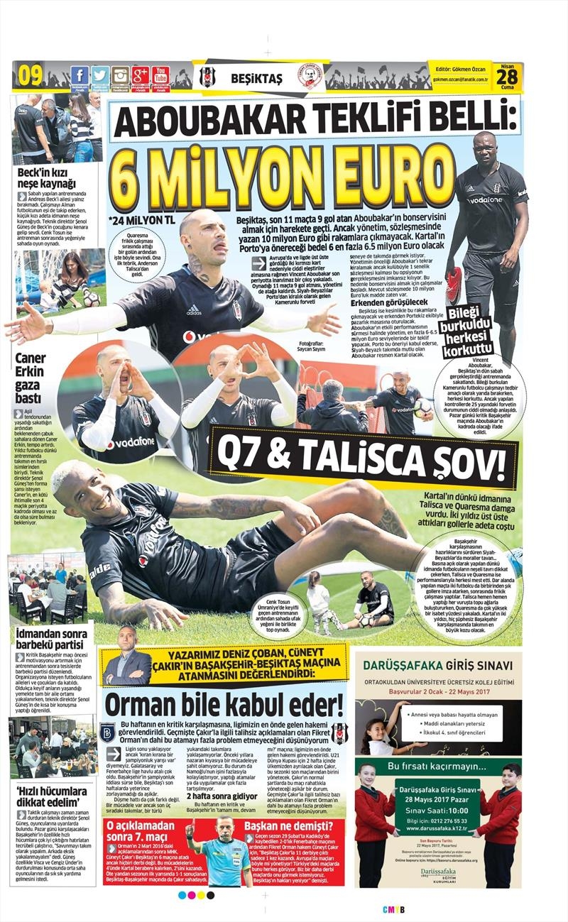 28 Nisan 2017 | İşte gazetelerin Beşiktaş manşetleri - Görsel 10