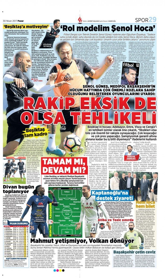 30 Nisan 2017 | İşte gazetelerin Beşiktaş manşetleri - Görsel 2