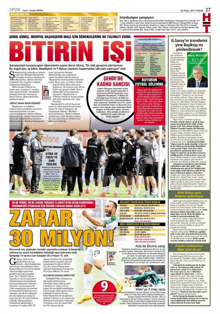 30 Nisan 2017 | İşte gazetelerin Beşiktaş manşetleri - Görsel 4