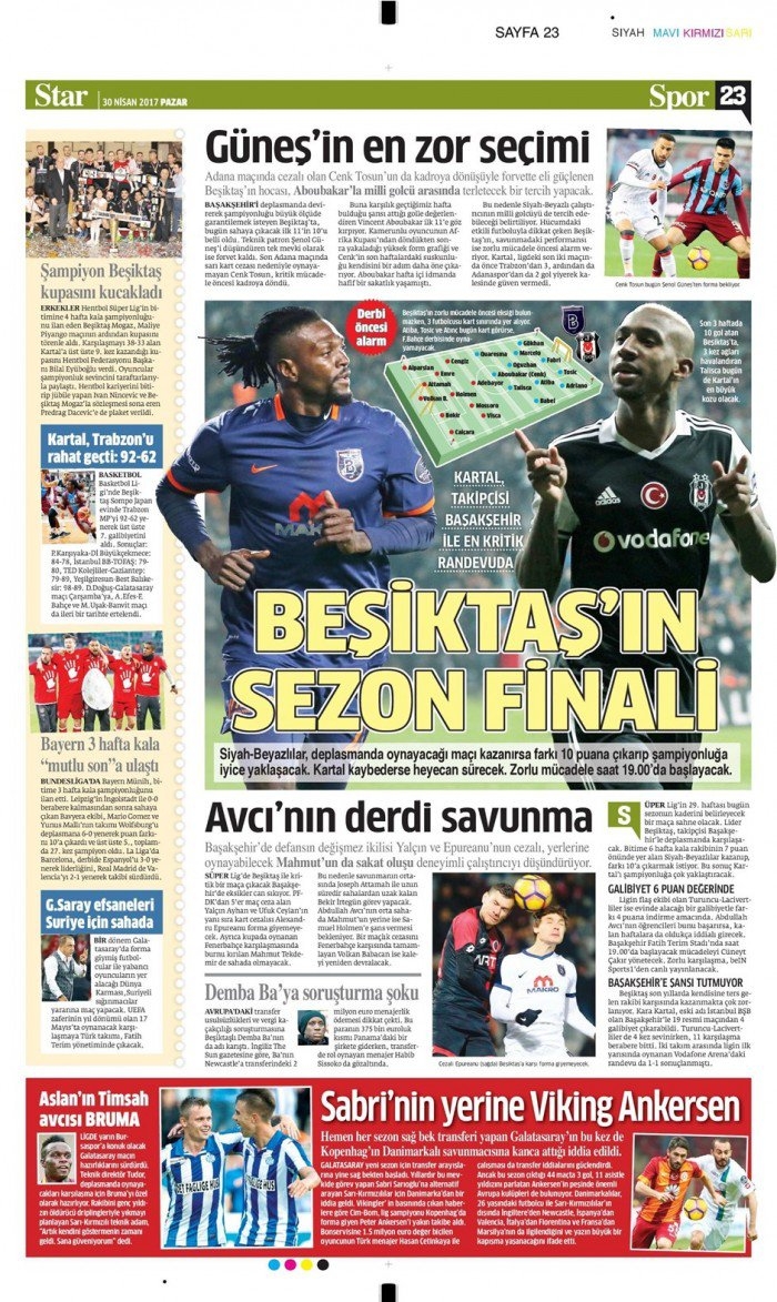 30 Nisan 2017 | İşte gazetelerin Beşiktaş manşetleri - Görsel 6