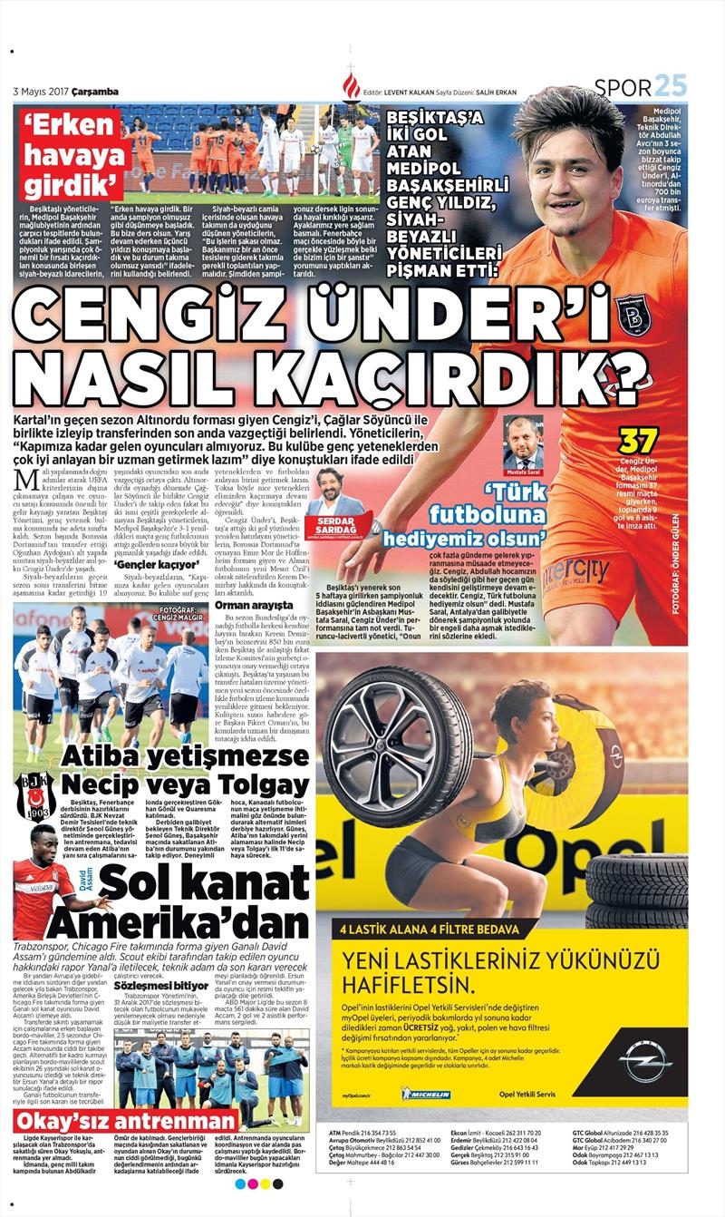 3 Mayıs 2017 | İşte gazetelerin Beşiktaş manşetleri - Görsel 3