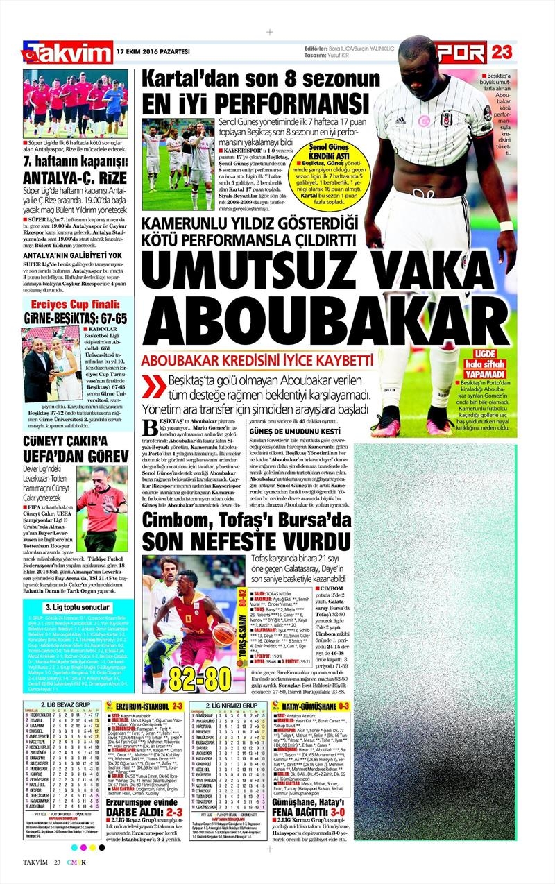 17 Ekim 2016 | Gazetelerin Beşiktaş manşetleri - Görsel 11