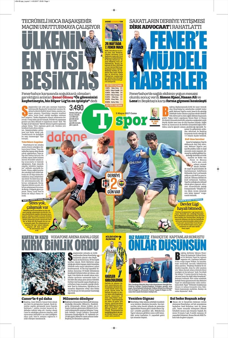 5 Mayıs 2017 | İşte gazetelerin Beşiktaş manşetleri - Görsel 11
