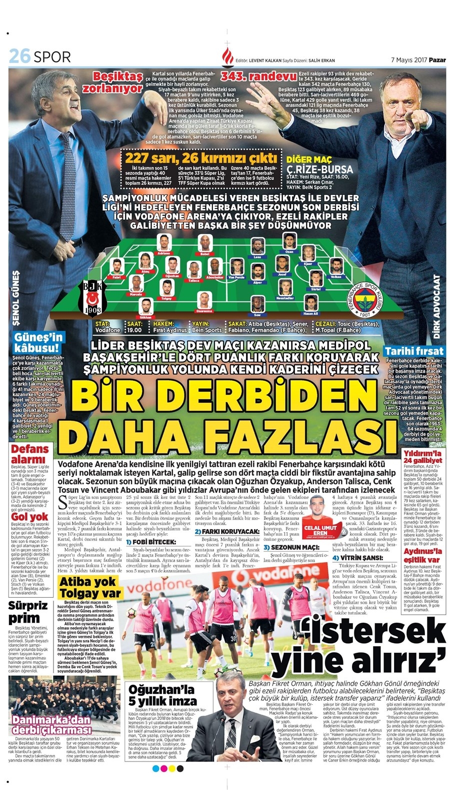 7 Mayıs 2017 | İşte gazetelerin Beşiktaş manşetleri - Görsel 2