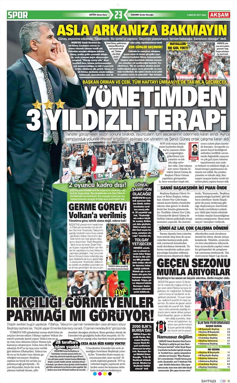 9 Mayıs 2017 | İşte gazetelerin Beşiktaş manşetleri - Görsel 2