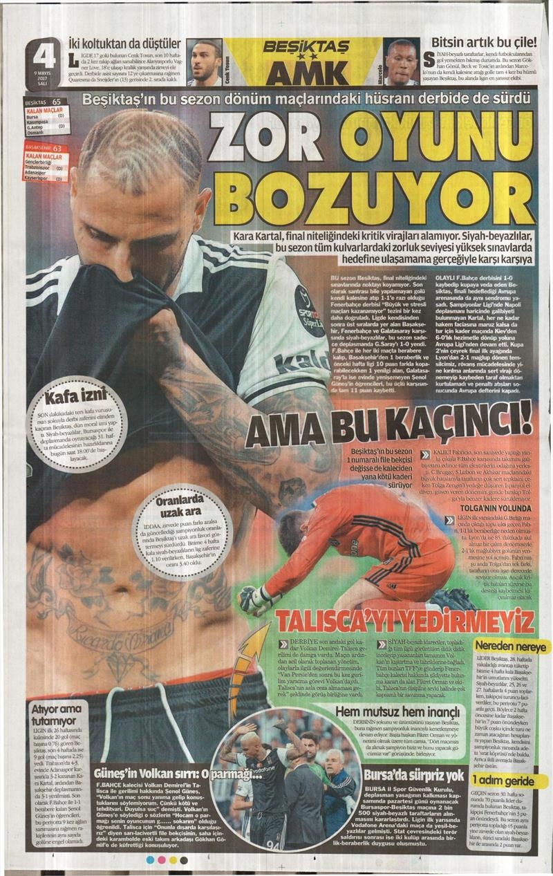 9 Mayıs 2017 | İşte gazetelerin Beşiktaş manşetleri - Görsel 6