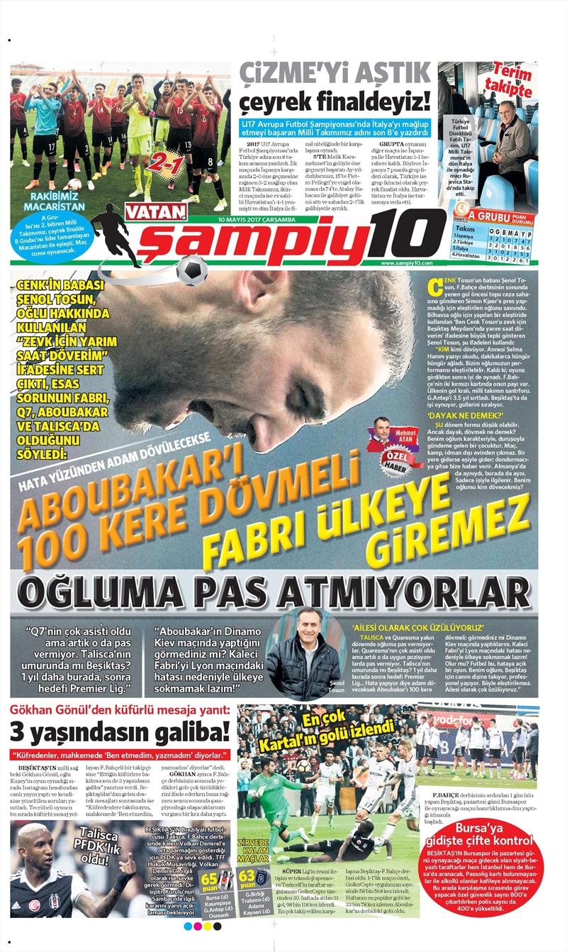 10 Mayıs 2017 | İşte gazetelerin Beşiktaş manşetleri - Görsel 9