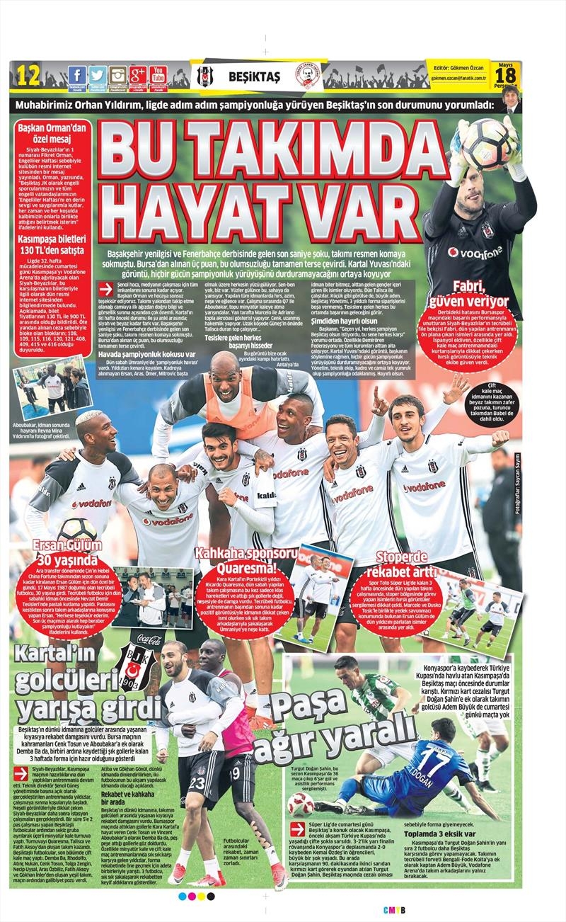 18 Mayıs 2017 | İşte gazetelerin Beşiktaş manşetleri - Görsel 3