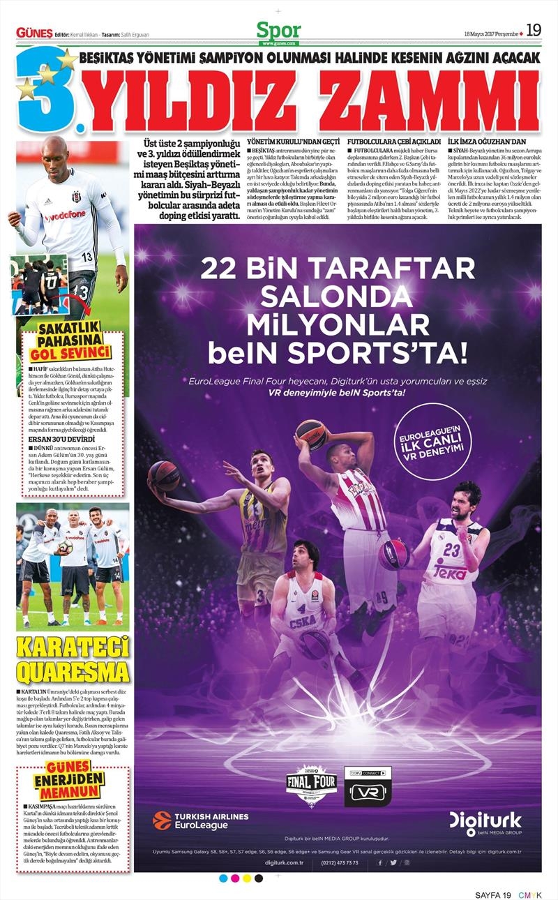 18 Mayıs 2017 | İşte gazetelerin Beşiktaş manşetleri - Görsel 5