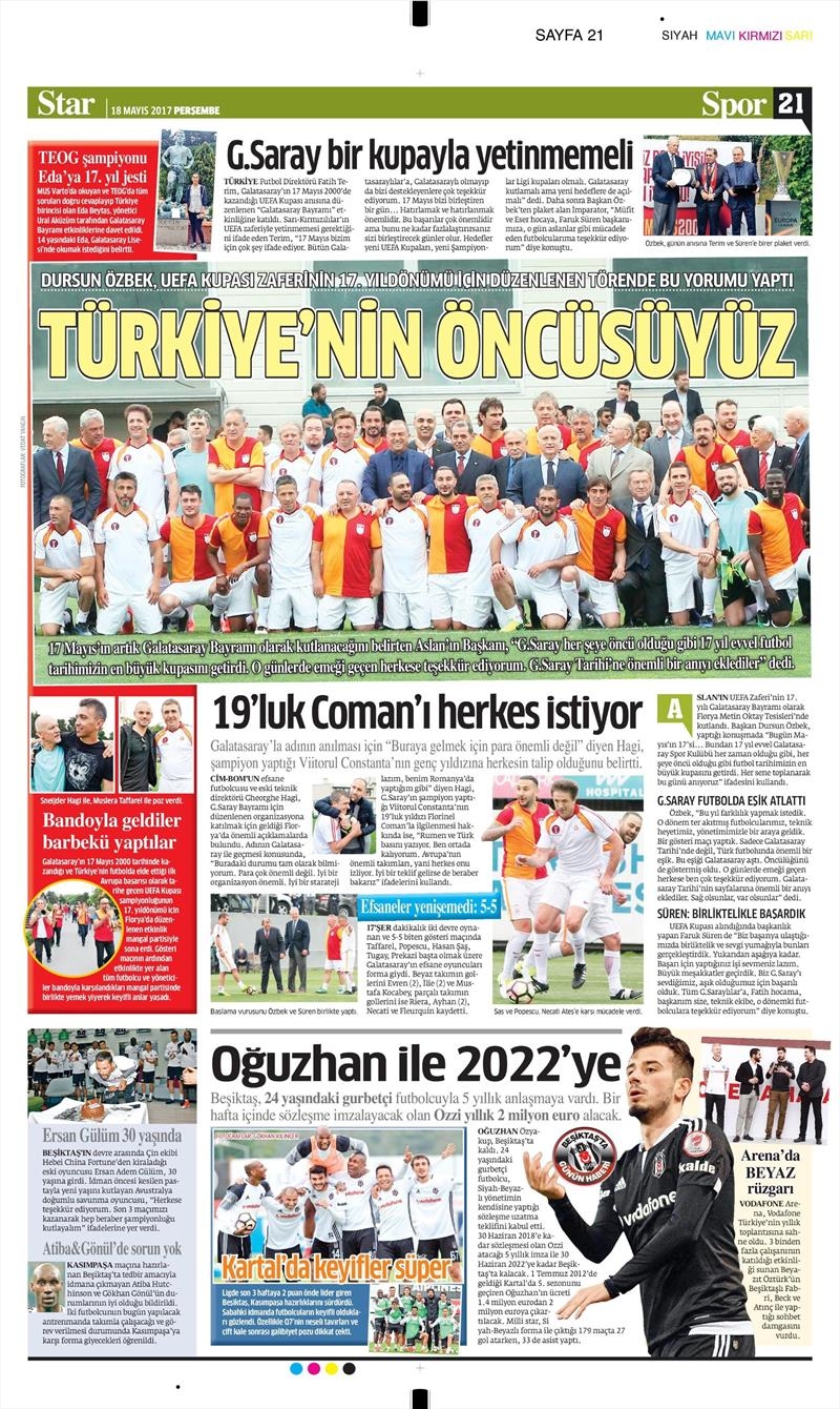 18 Mayıs 2017 | İşte gazetelerin Beşiktaş manşetleri - Görsel 6