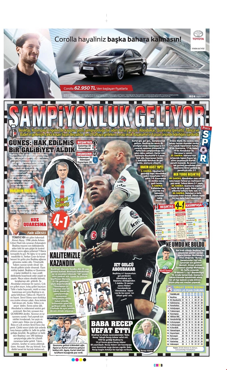 21 Mayıs 2017 | İşte gazetelerin Beşiktaş manşetleri - Görsel 1