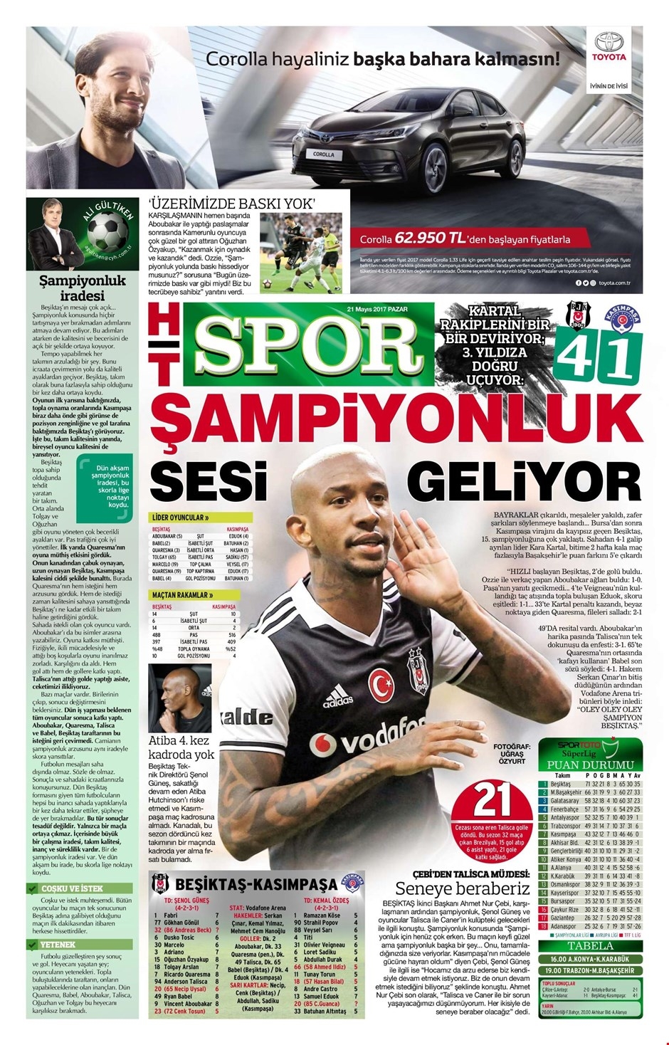 21 Mayıs 2017 | İşte gazetelerin Beşiktaş manşetleri - Görsel 12