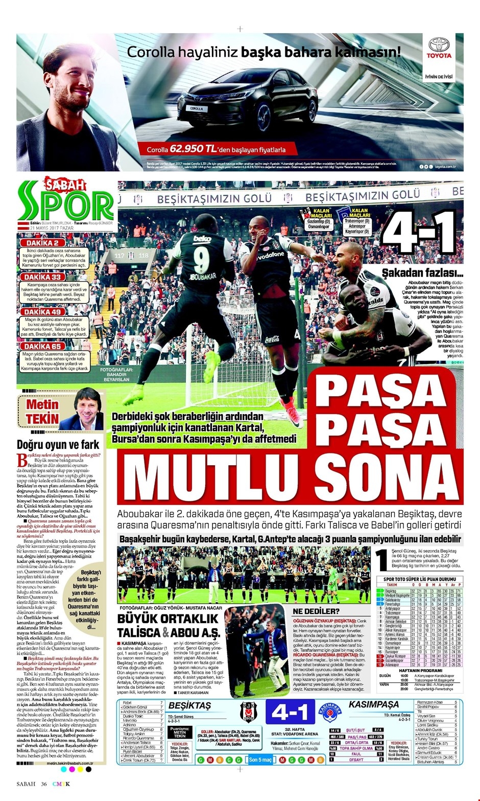 21 Mayıs 2017 | İşte gazetelerin Beşiktaş manşetleri - Görsel 3