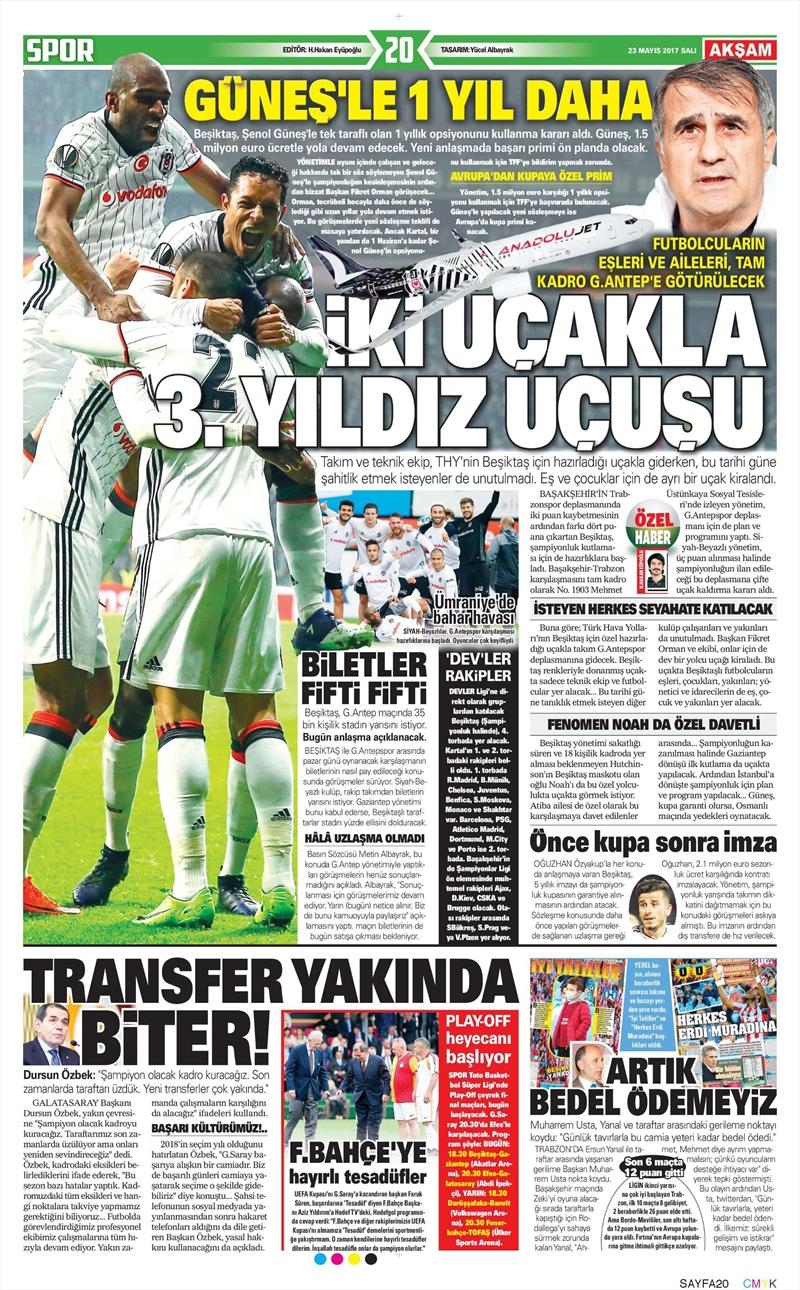 23 Mayıs 2017 | İşte gazetelerin Beşiktaş manşetleri - Görsel 2