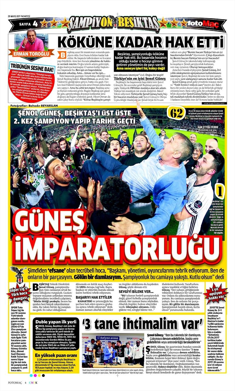 29 Mayıs 2017 | ŞAMPİYONLUK MANŞETLERİ - Görsel 15