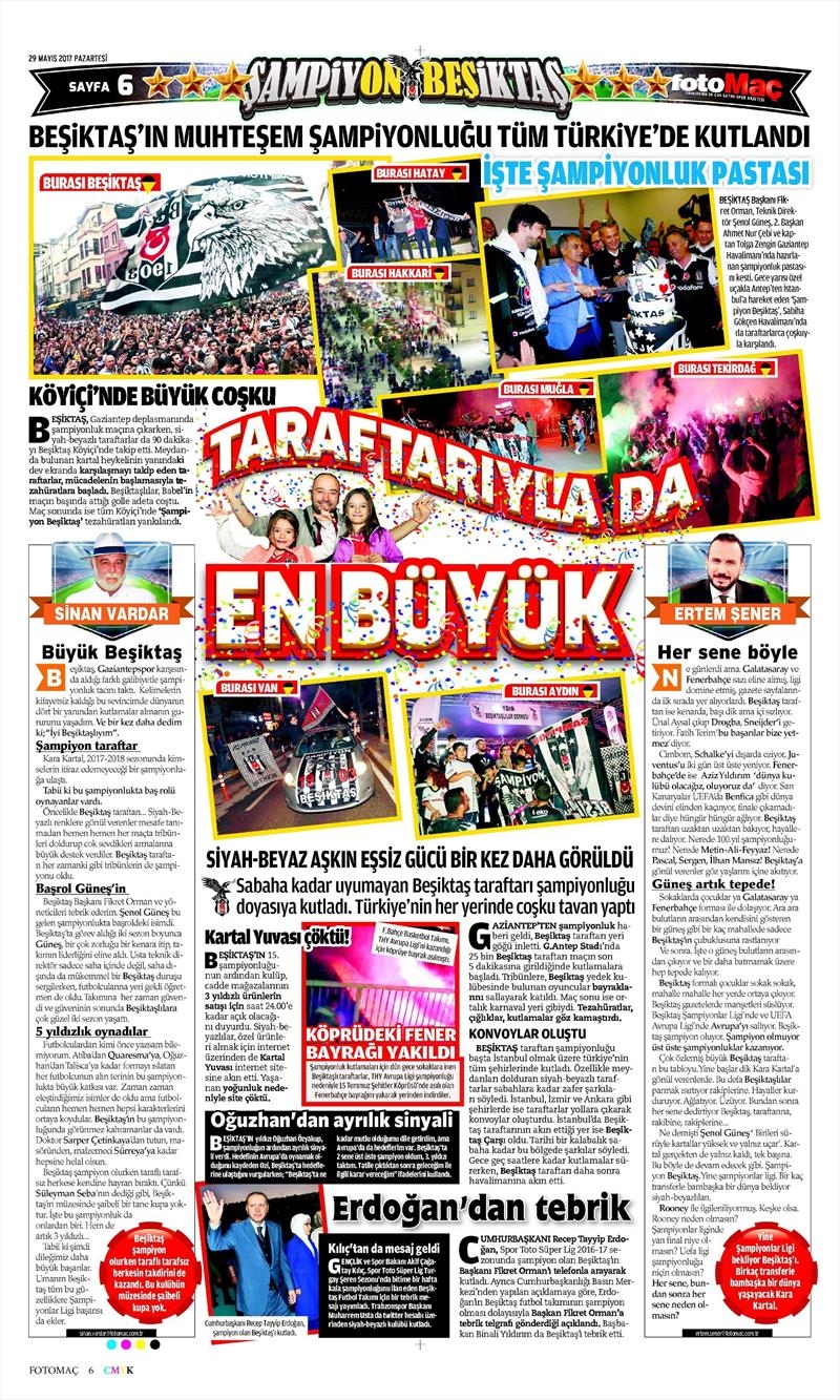 29 Mayıs 2017 | ŞAMPİYONLUK MANŞETLERİ - Görsel 17