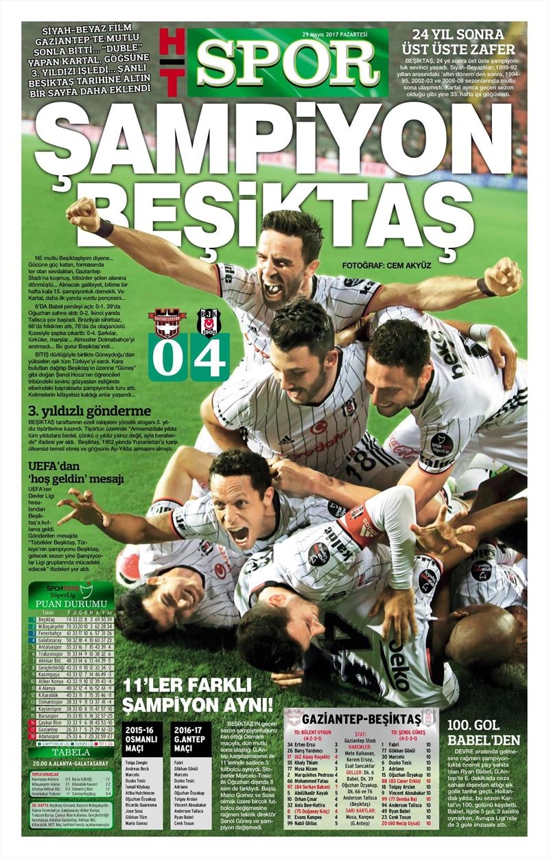 29 Mayıs 2017 | ŞAMPİYONLUK MANŞETLERİ - Görsel 20