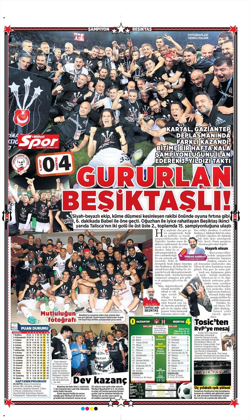 29 Mayıs 2017 | ŞAMPİYONLUK MANŞETLERİ - Görsel 27