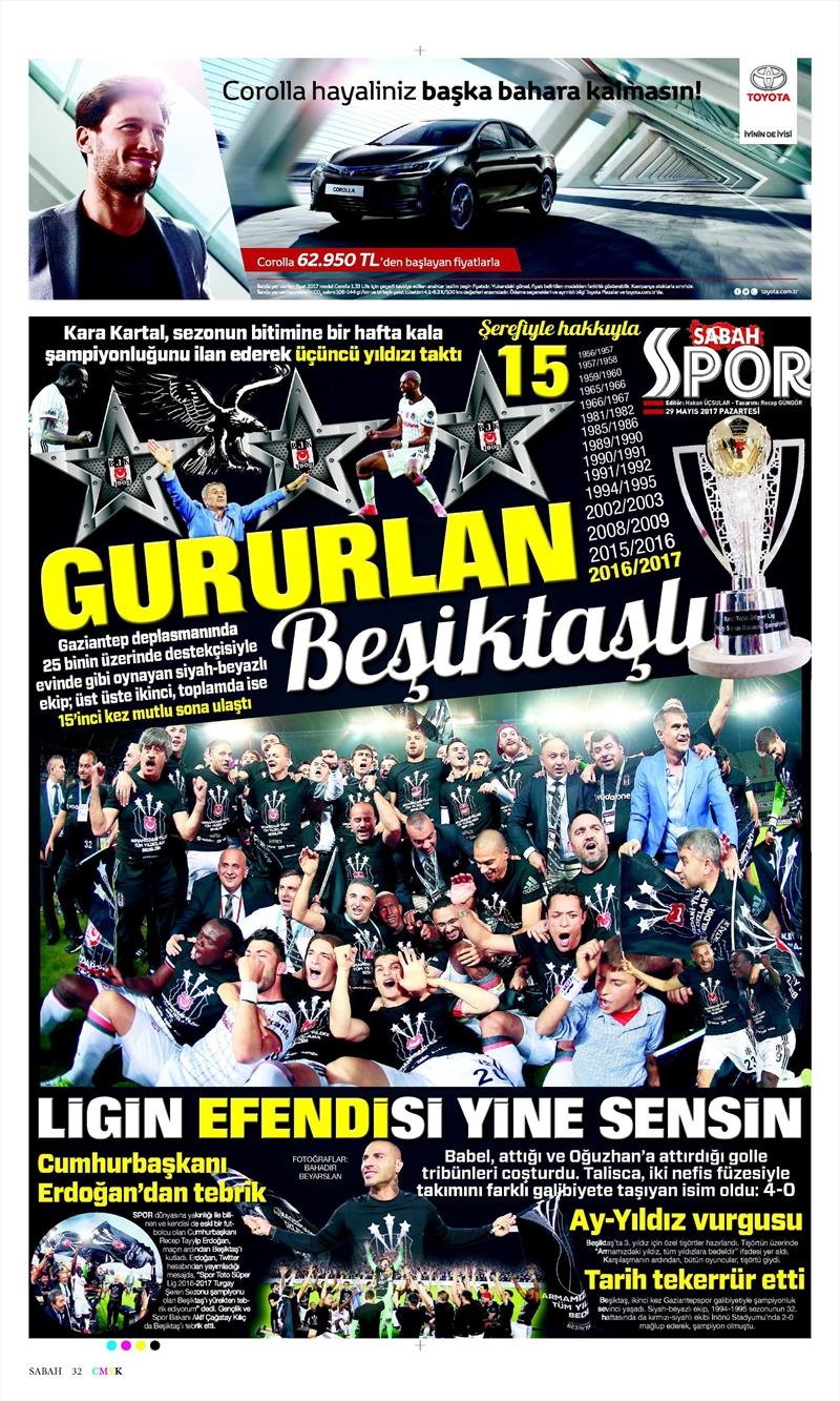 29 Mayıs 2017 | ŞAMPİYONLUK MANŞETLERİ - Görsel 31