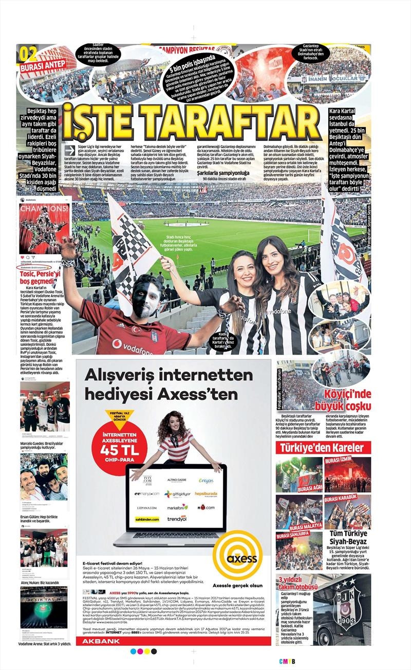 29 Mayıs 2017 | ŞAMPİYONLUK MANŞETLERİ - Görsel 7